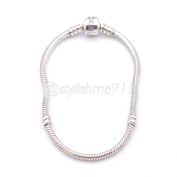 Authentic PANDORA Moments Barrel Clasp Charm Bracelet - 590702HV - Picture 3 of 11